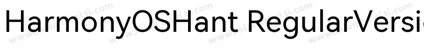 HarmonyOSHant RegularVersion 1000字体转换